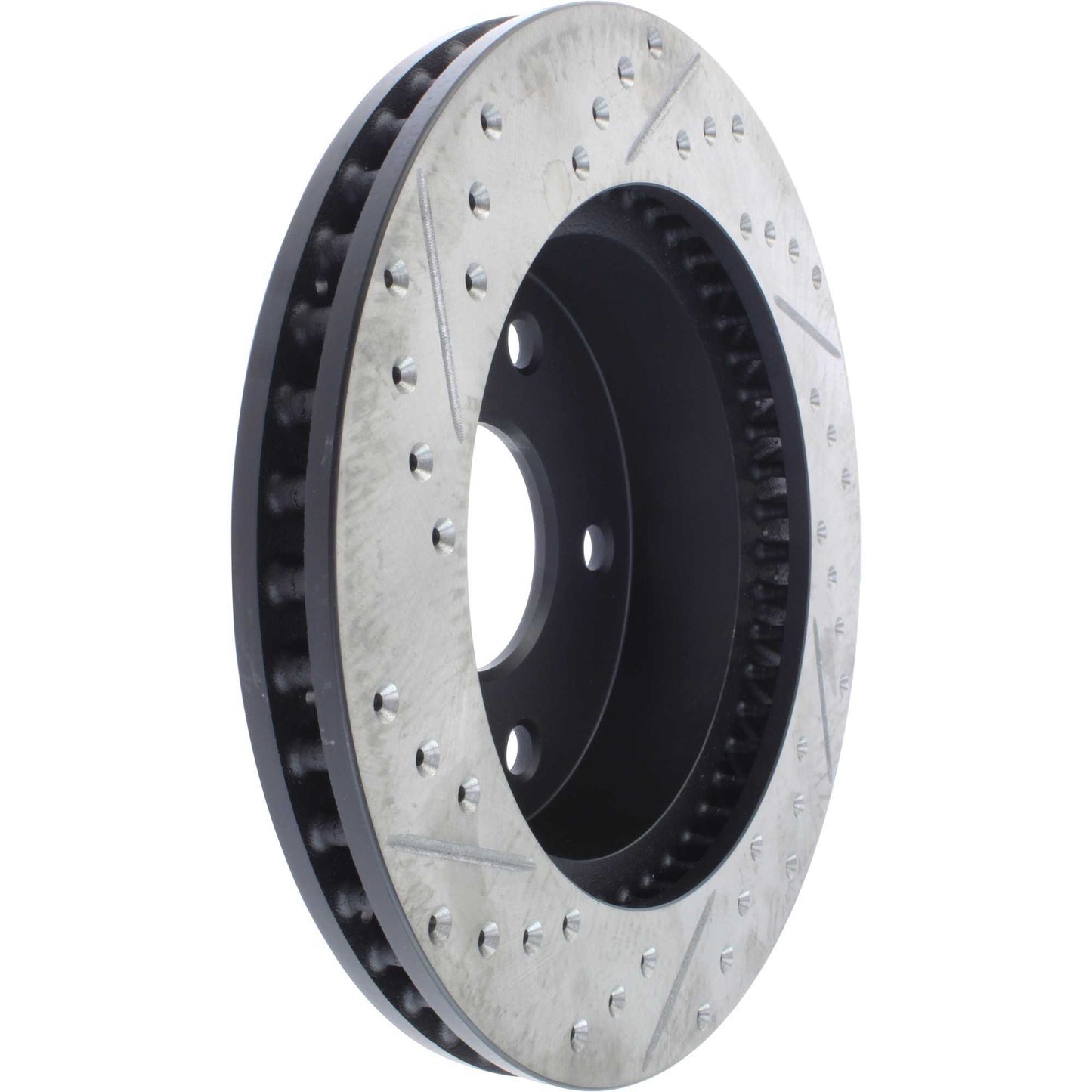 StopTech Sport Drilled/Slotted Brake Rotor; Front Left