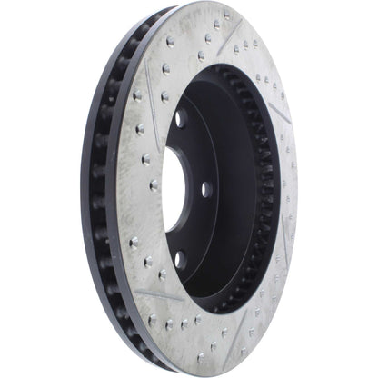 StopTech Sport Drilled/Slotted Brake Rotor; Front Left