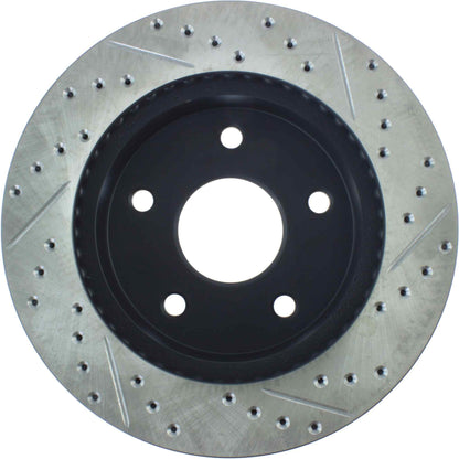 StopTech Sport Drilled/Slotted Brake Rotor; Front Right