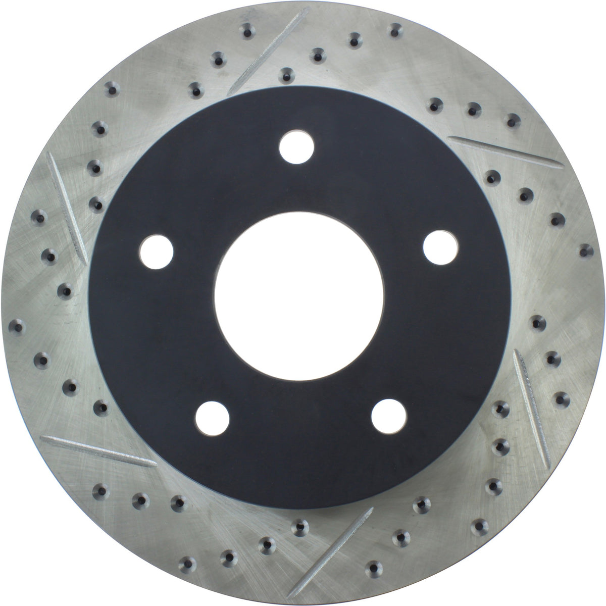 StopTech Sport Drilled/Slotted Brake Rotor; Front Right