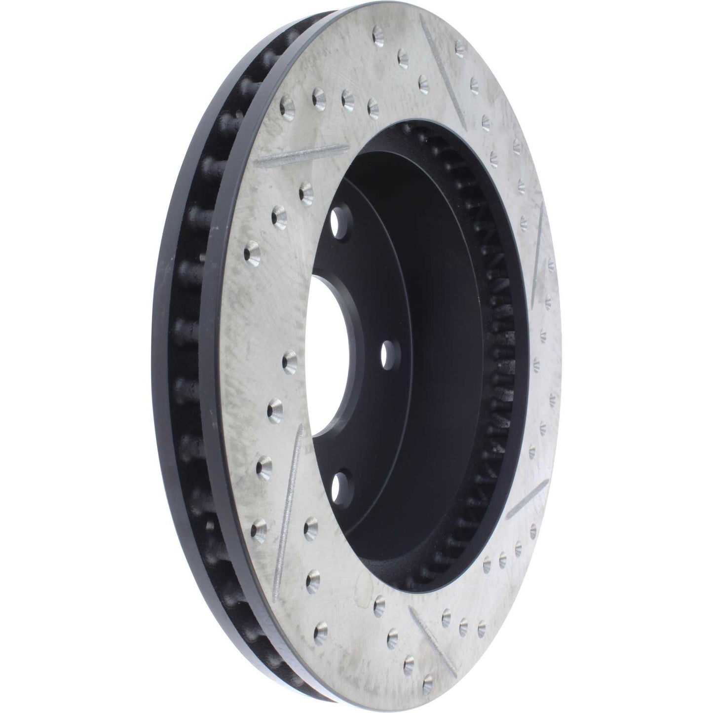 StopTech Sport Drilled/Slotted Brake Rotor; Front Right