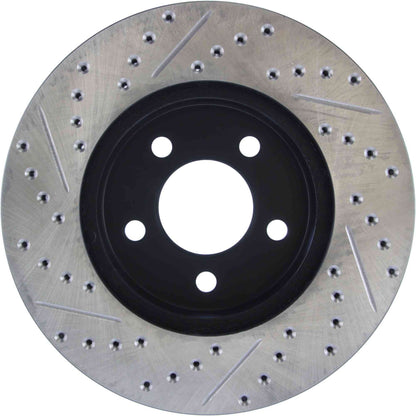 StopTech Sport Drilled/Slotted Brake Rotor; Front Left