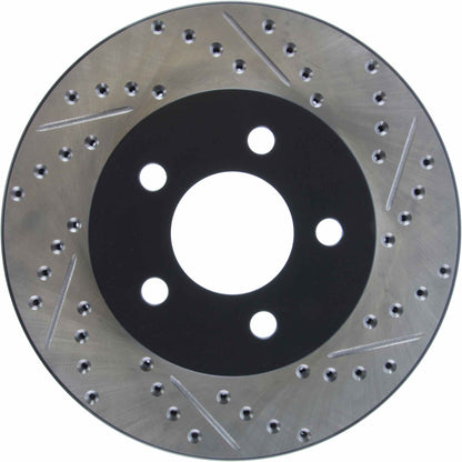 StopTech Sport Drilled/Slotted Brake Rotor; Front Left