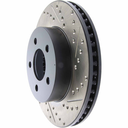 StopTech Sport Drilled/Slotted Brake Rotor; Front Left