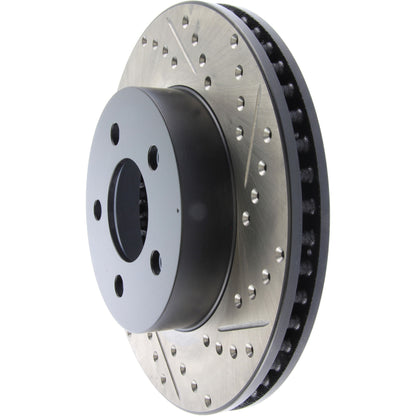 StopTech Sport Drilled/Slotted Brake Rotor; Front Left