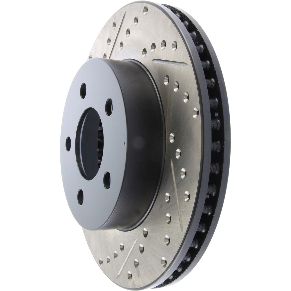 StopTech Sport Drilled/Slotted Brake Rotor; Front Right