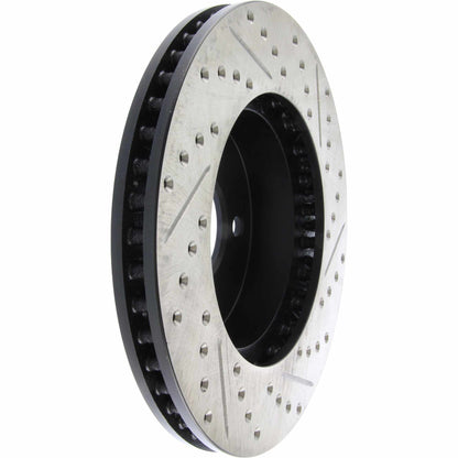 StopTech Sport Drilled/Slotted Brake Rotor; Front Right