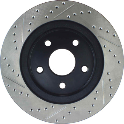 StopTech Sport Drilled/Slotted Brake Rotor; Front Left