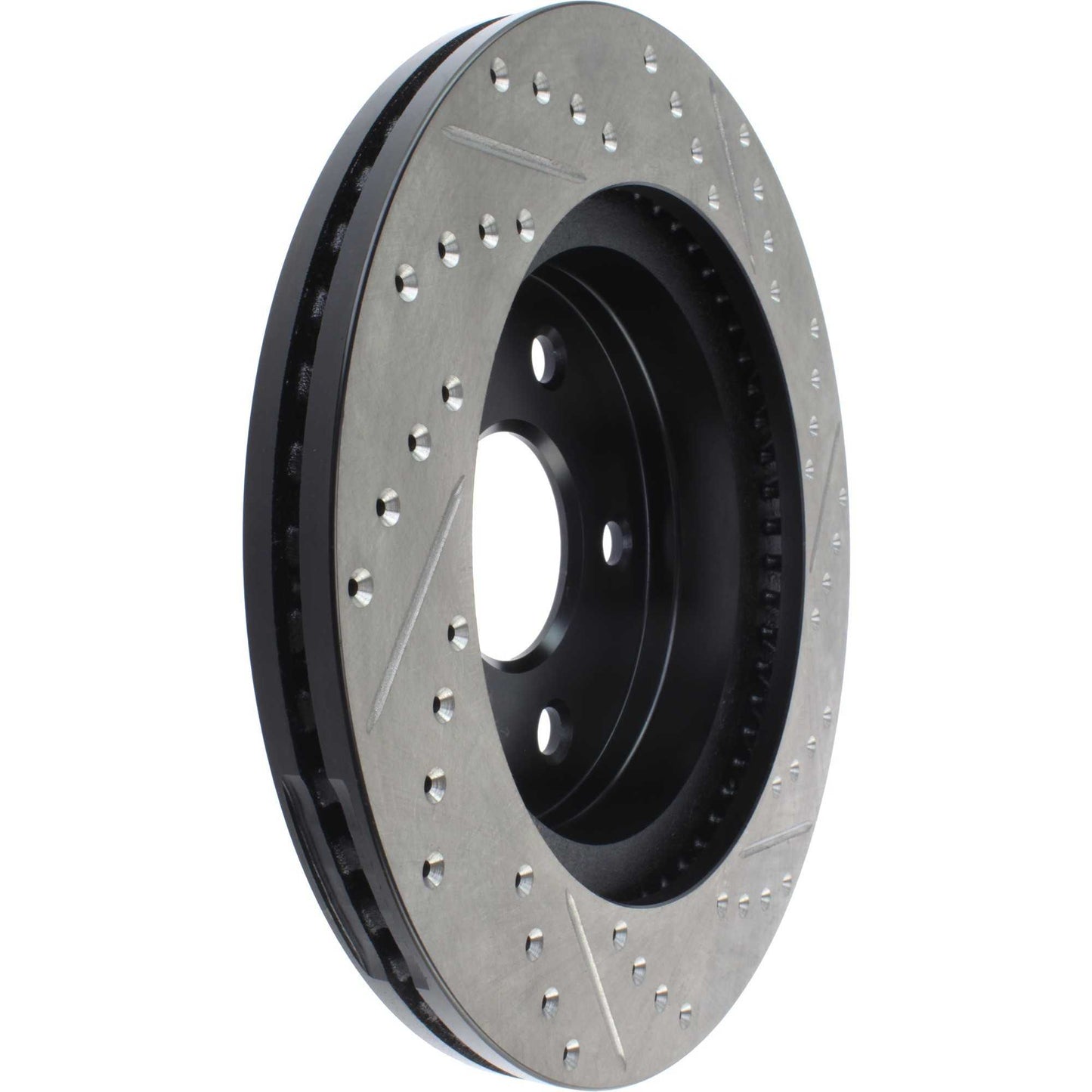 StopTech Sport Drilled/Slotted Brake Rotor; Front Right