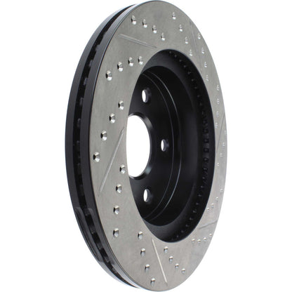 StopTech Sport Drilled/Slotted Brake Rotor; Front Right