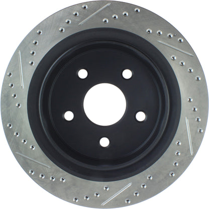 StopTech Sport Drilled/Slotted Brake Rotor; Rear Left