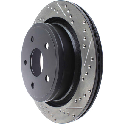 StopTech Sport Drilled/Slotted Brake Rotor; Rear Left