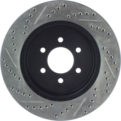 StopTech Sport Drilled/Slotted Brake Rotor; Front Left