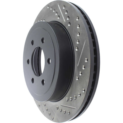 StopTech Sport Drilled/Slotted Brake Rotor; Front Left