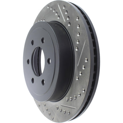 StopTech Sport Drilled/Slotted Brake Rotor; Front Left