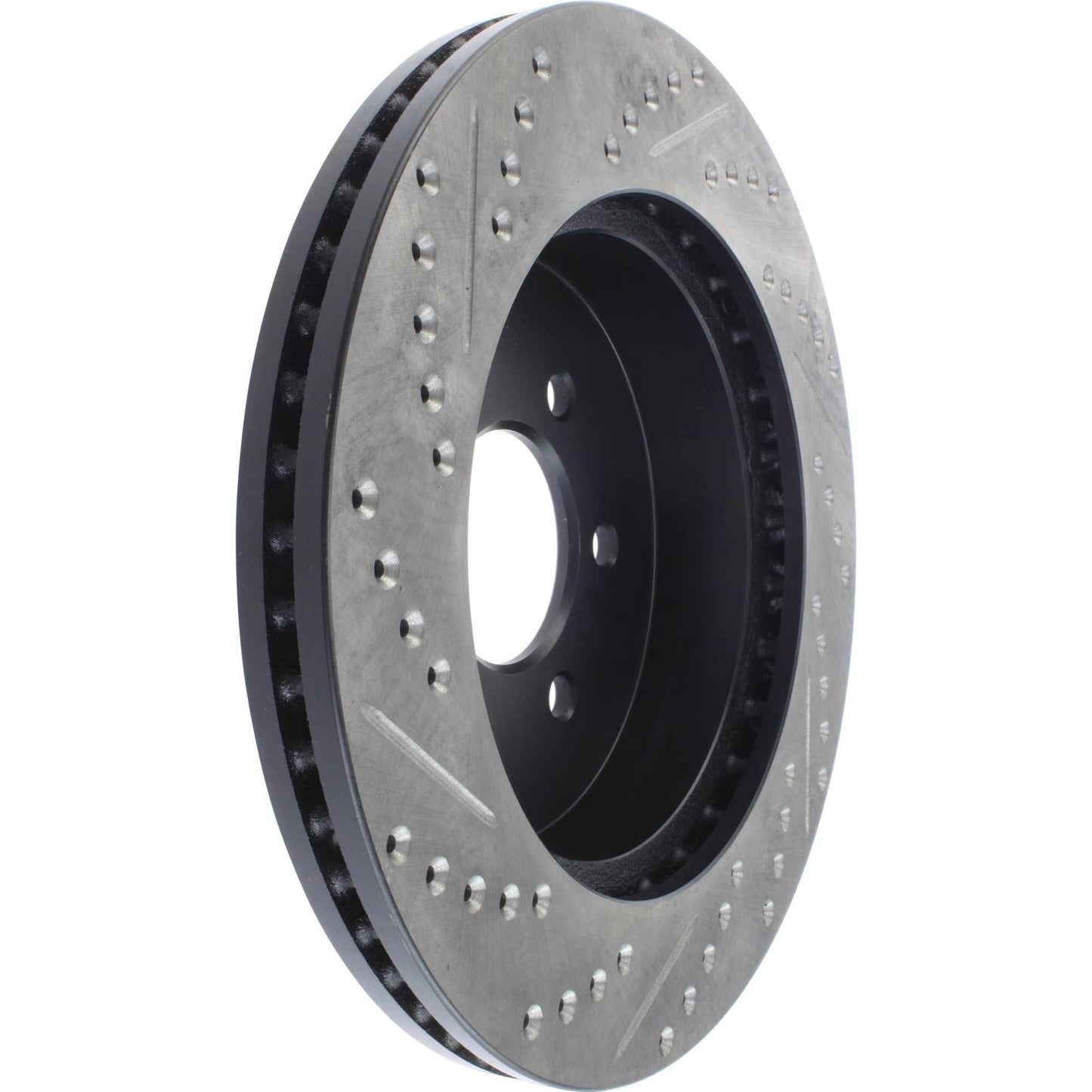 StopTech Sport Drilled/Slotted Brake Rotor; Front Left