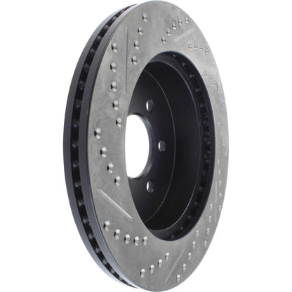 StopTech Sport Drilled/Slotted Brake Rotor; Front Left