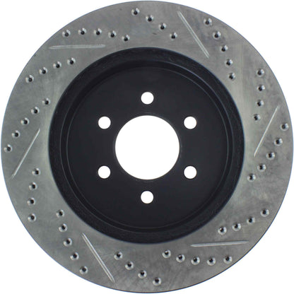 StopTech Sport Drilled/Slotted Brake Rotor; Front Right