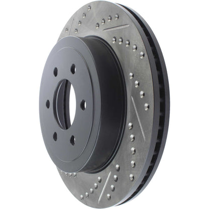 StopTech Sport Drilled/Slotted Brake Rotor; Front Right