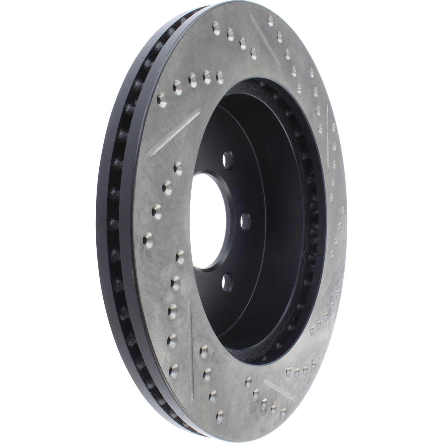 StopTech Sport Drilled/Slotted Brake Rotor; Front Right