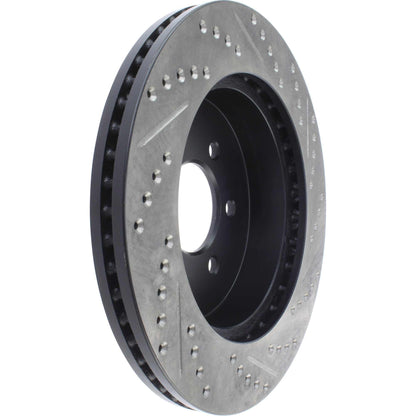 StopTech Sport Drilled/Slotted Brake Rotor; Front Right