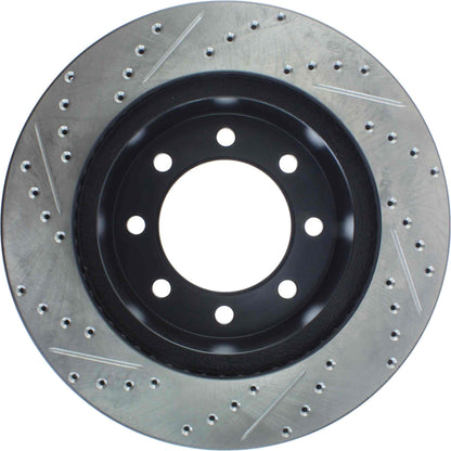 StopTech Sport Drilled/Slotted Brake Rotor; Front Left