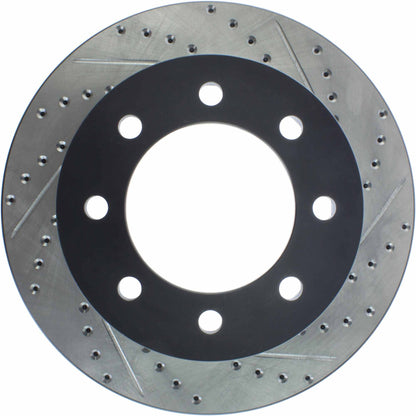 StopTech Sport Drilled/Slotted Brake Rotor; Front Left