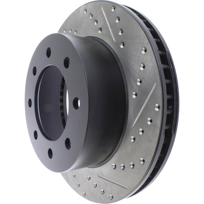 StopTech Sport Drilled/Slotted Brake Rotor; Front Left