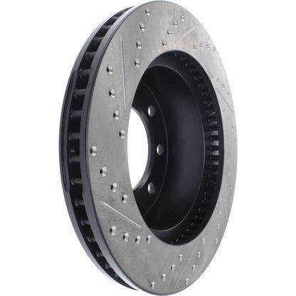StopTech Sport Drilled/Slotted Brake Rotor; Front Left