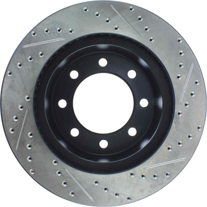 StopTech Sport Drilled/Slotted Brake Rotor; Front Right