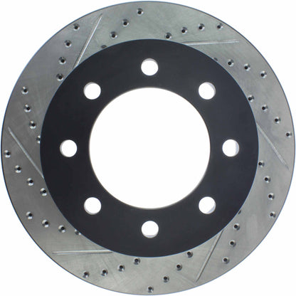 StopTech Sport Drilled/Slotted Brake Rotor; Front Right