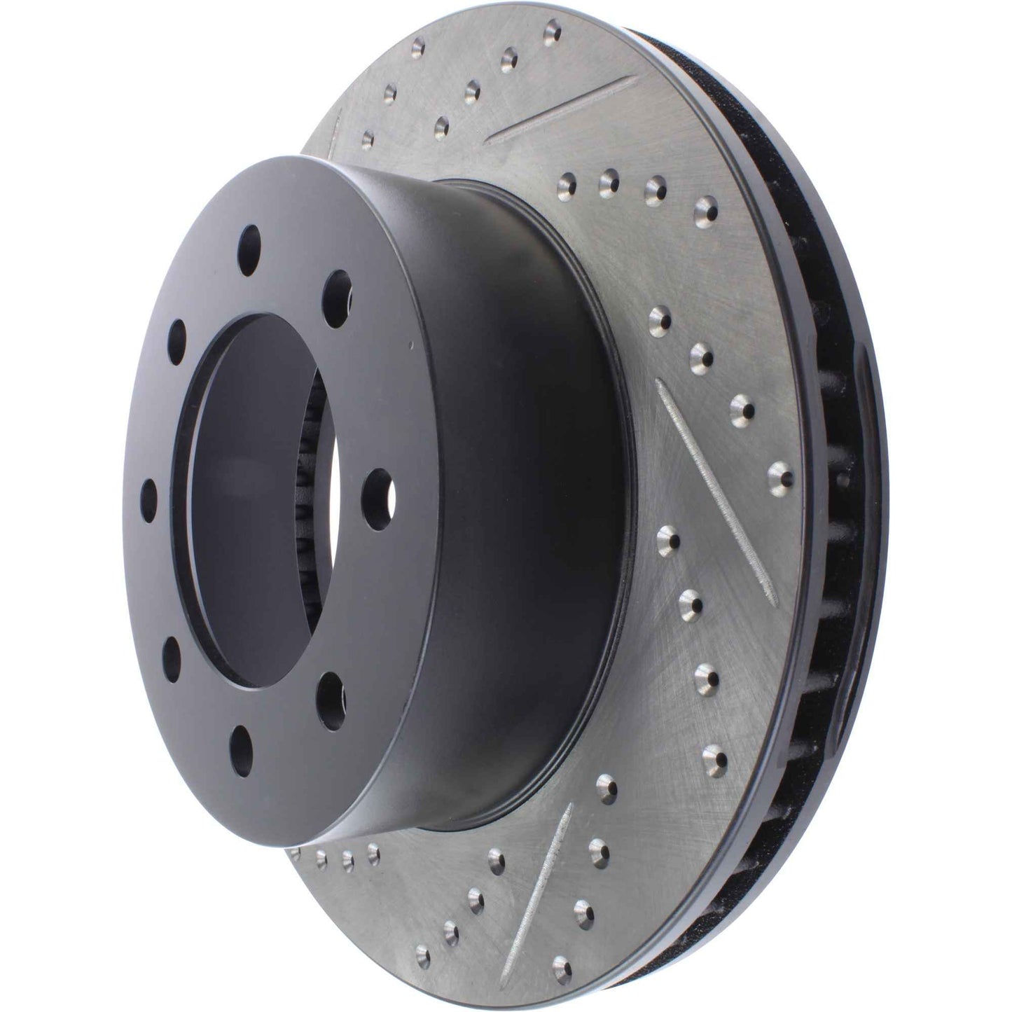 StopTech Sport Drilled/Slotted Brake Rotor; Front Right