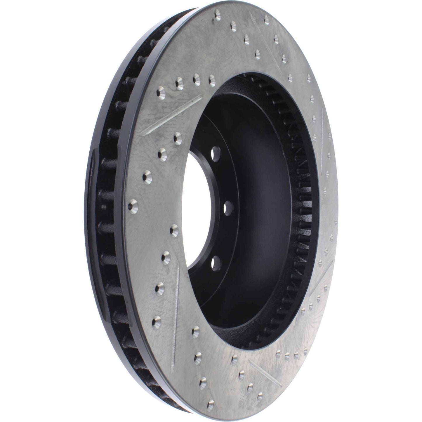 StopTech Sport Drilled/Slotted Brake Rotor; Front Right
