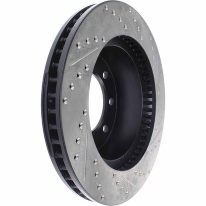 StopTech Sport Drilled/Slotted Brake Rotor; Front Right