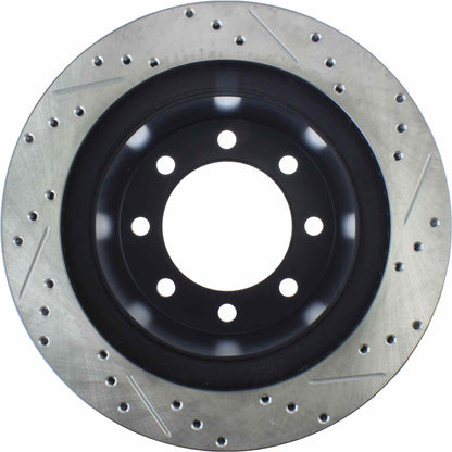 StopTech Sport Drilled/Slotted Brake Rotor; Rear Right