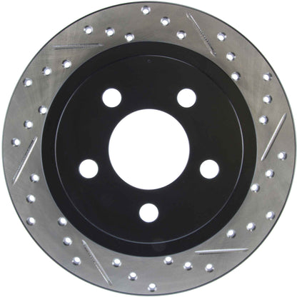 StopTech Sport Drilled/Slotted Brake Rotor; Rear Left