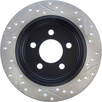 StopTech Sport Drilled/Slotted Brake Rotor; Rear Right