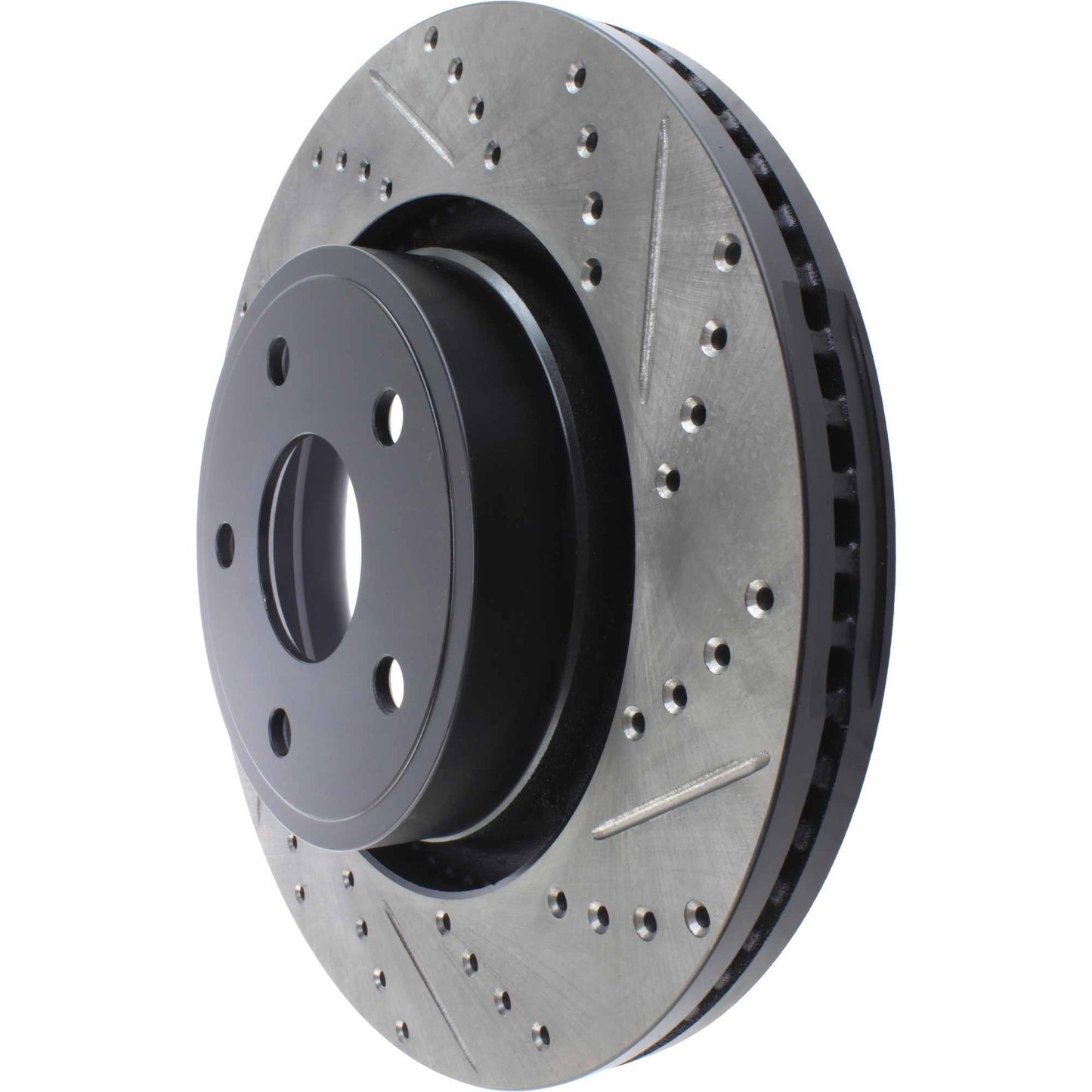 StopTech Sport Drilled/Slotted Brake Rotor; Front Left