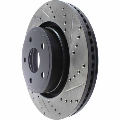 StopTech Sport Drilled/Slotted Brake Rotor; Front Left