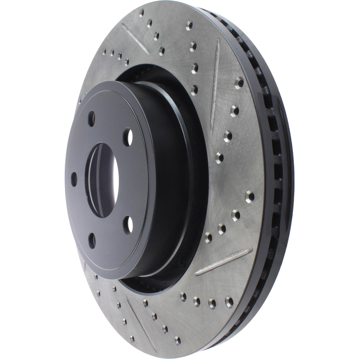 StopTech Sport Drilled/Slotted Brake Rotor; Front Left