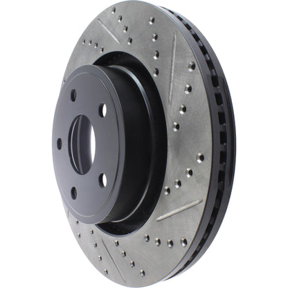 StopTech Sport Drilled/Slotted Brake Rotor; Front Left