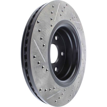 StopTech Sport Drilled/Slotted Brake Rotor; Front Left