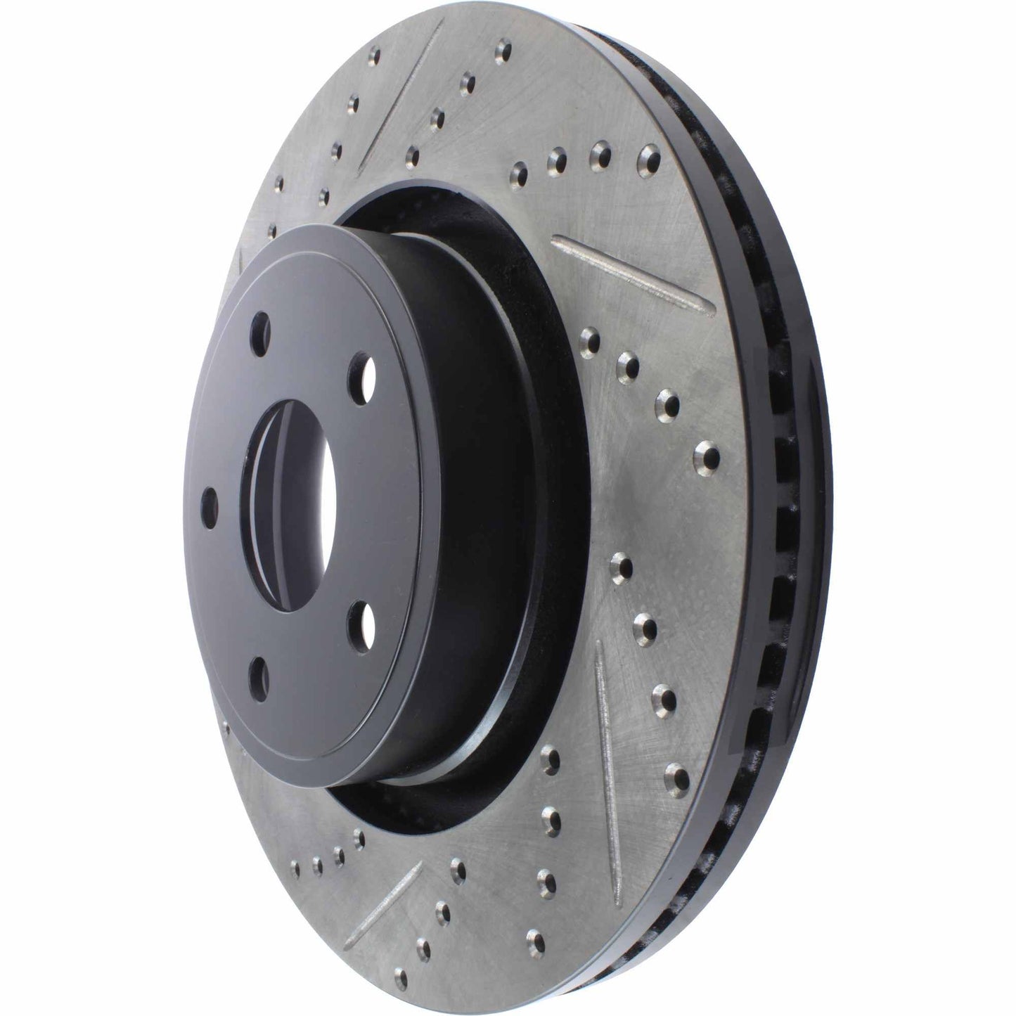 StopTech Sport Drilled/Slotted Brake Rotor; Front Right