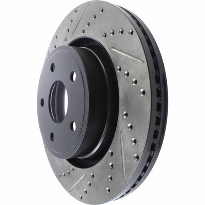 StopTech Sport Drilled/Slotted Brake Rotor; Front Right