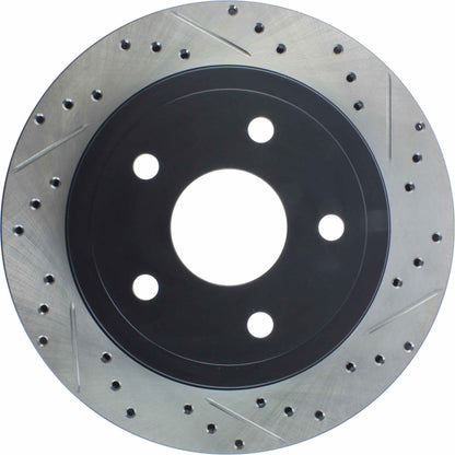 StopTech Sport Drilled/Slotted Brake Rotor; Rear Left