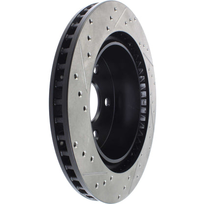 StopTech Sport Drilled/Slotted Brake Rotor; Rear Left