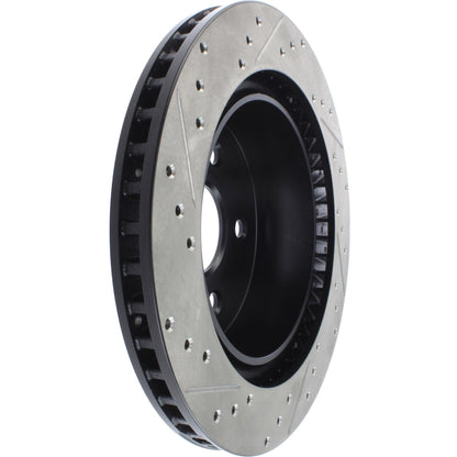 StopTech Sport Drilled/Slotted Brake Rotor; Rear Left