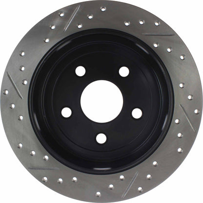 StopTech Sport Drilled/Slotted Brake Rotor; Rear Left