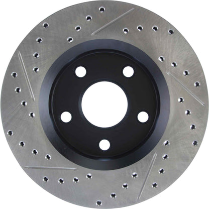 StopTech Sport Drilled/Slotted Brake Rotor; Front Left