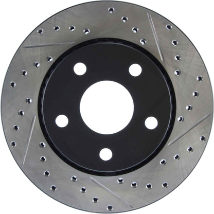 StopTech Sport Drilled/Slotted Brake Rotor; Front Left
